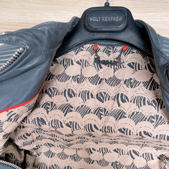 Doma Blue Leather Jacket - Picture 8 of 8